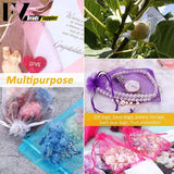 50pcs Organza Bags Drawstring Jewelry Wedding Candy Pouches