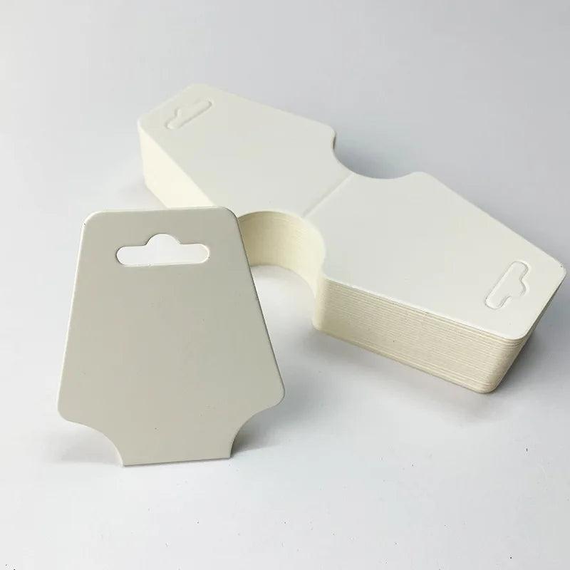 50pcs Necklace Bracelet Display Paper Card Holder Stand 12x5cm