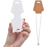 50pcs Necklace Bracelet Display Paper Card Holder Stand 12x5cm