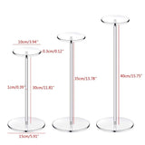 Clear Acrylic Hat Stand Wig Display Holder Jewelry Watch Display Pedestal