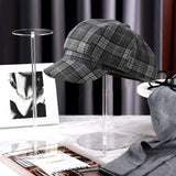 Clear Acrylic Hat Stand Wig Display Holder Jewelry Watch Display Pedestal