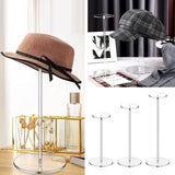 Clear Acrylic Hat Stand Wig Display Holder Jewelry Watch Display Pedestal