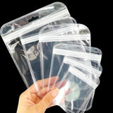 50pcs Thicken Clear Zip Lock Pouches DIY Jewelry Retail Package Bags
