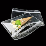50pcs Thicken Clear Zip Lock Pouches DIY Jewelry Retail Package Bags