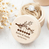 Personalized Wedding Ring Box Anniversary Gift Engraved Ring Box