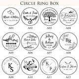 Personalized Wedding Ring Box Anniversary Gift Engraved Ring Box