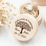 Personalized Wedding Ring Box Anniversary Gift Engraved Ring Box