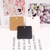 50Pcs/Lot Ring Card 6x6cm Square Jewelry Display Packaging Cards Holders