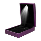 LED Light Pendant Box Necklace Display Case for Jewelry