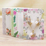50Pcs Jewelry Set Card 6*9cm Flower/Marbling Necklace Earring Pendant Card