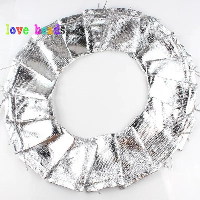 50pcs Silver Adjustable Jewelry Packing Bags 7x9cm 9x12cm Drawstring Gift Bags
