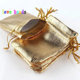 50pcs Silver Adjustable Jewelry Packing Bags 7x9cm 9x12cm Drawstring Gift Bags