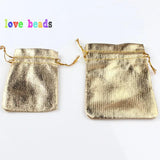 50pcs Silver Adjustable Jewelry Packing Bags 7x9cm 9x12cm Drawstring Gift Bags