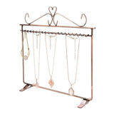 Vintage Heart Jewelry Hanger Necklace Earring Metal Rack Display Stand Holder
