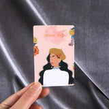 50pcs/Lot Orange Women Pattern Earrings Display Cards Stud Holders Label