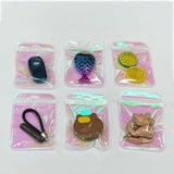 50 Pink Holo Flash Ziplock Bags for DIY Jewelry Crafts