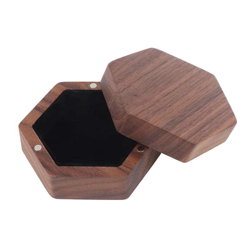 Wooden Jewelry Box Large Capacity Storage Earring Ring Ladies Gift Case