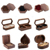 Wooden Jewelry Box Large Capacity Storage Earring Ring Ladies Gift Case