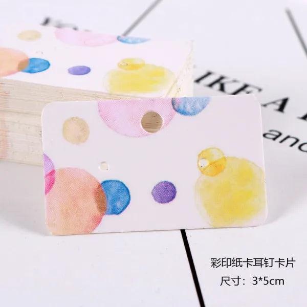 100PCS Paper Jewelry Display Earring Cards Hang Label Tag DIY Accessories