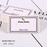 100PCS Paper Jewelry Display Earring Cards Hang Label Tag DIY Accessories