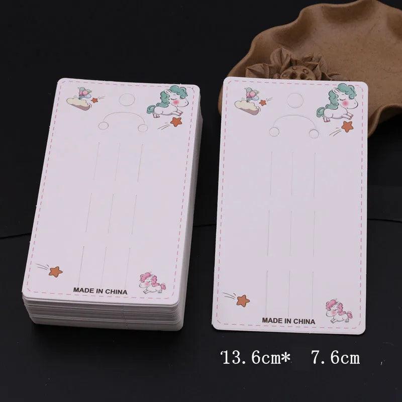 50pcs Cardboard Holder for Jewelry Headband with Multiple Card Slots