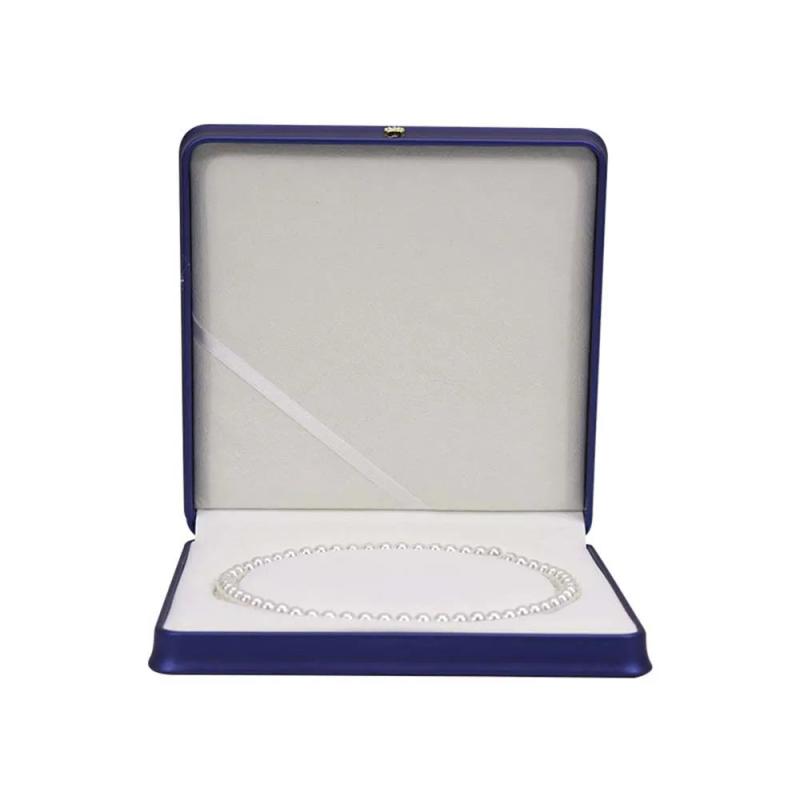 PU Leather Square Crown Necklace Storage Box for Pendants