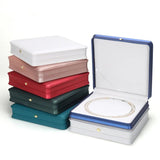 PU Leather Square Crown Necklace Storage Box for Pendants