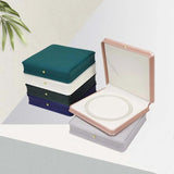 PU Leather Square Crown Necklace Storage Box for Pendants