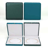 PU Leather Square Crown Necklace Storage Box for Pendants