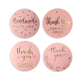 500 Pink Thank You Sticker 1 Inch Round Envelope Seal Scrapbook Label