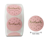 500 Pink Thank You Sticker 1 Inch Round Envelope Seal Scrapbook Label
