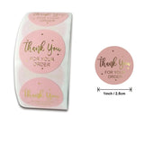 500 Pink Thank You Sticker 1 Inch Round Envelope Seal Scrapbook Label