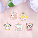 10pcs Alloy Cartoon Anime Earring Charms DIY Keychain Bracelet