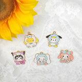 10pcs Alloy Cartoon Anime Earring Charms DIY Keychain Bracelet