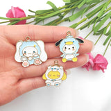 10pcs Alloy Cartoon Anime Earring Charms DIY Keychain Bracelet
