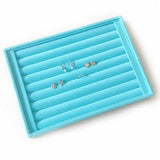 Stackable Velvet Jewelry Display Trays for Accessories