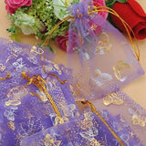 25Pcs Organza Gift Bags Drawstring Pouches Wedding Candy 10X12cm