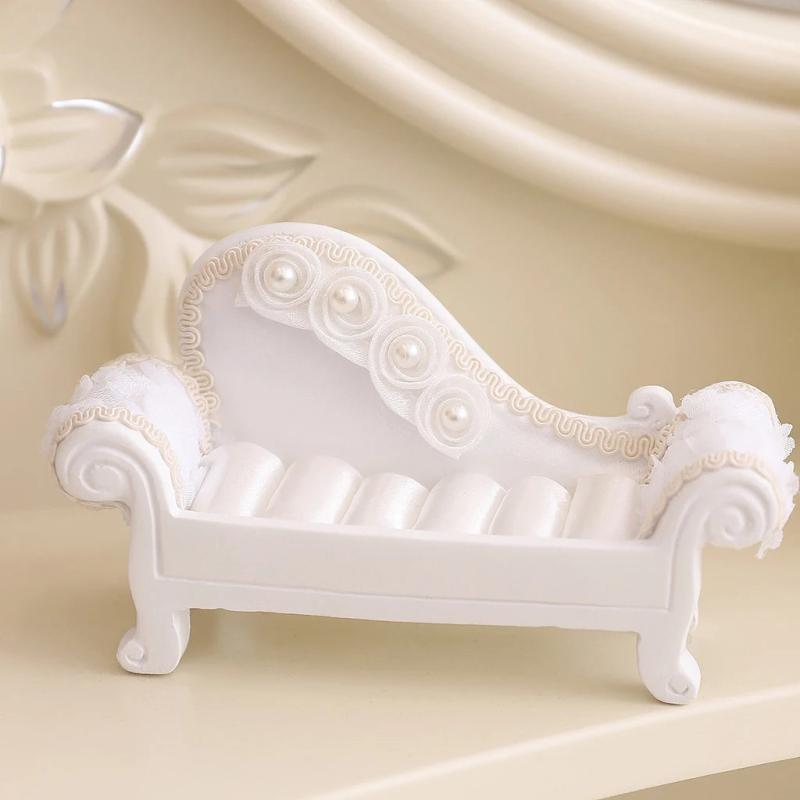 Mini Sofa Rings Display Stand Jewelry Store Showcase Holder Organizer