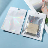 50pcs Holographic Clear Zip Lock Bags for DIY Jewelry Retail Storage