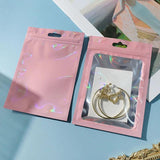50pcs Holographic Clear Zip Lock Bags for DIY Jewelry Retail Storage