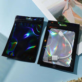 50pcs Holographic Clear Zip Lock Bags for DIY Jewelry Retail Storage