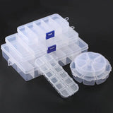 Plastic Storage Jewelry Box Compartments Adjustable Container Earring Box Case