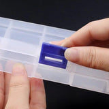 Plastic Storage Jewelry Box Compartments Adjustable Container Earring Box Case