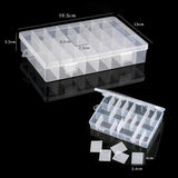 Plastic Storage Jewelry Box Compartments Adjustable Container Earring Box Case