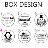 Personalized Cufflinks Box Wedding Favor Engraved Man Groom Gift