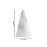Ceramic Conical Ring Holder Stand Marble Decor