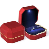 LED Light Ring Box for Proposal Engagement Wedding Jewelry