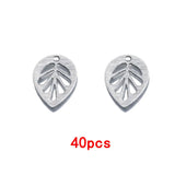 40Pcs Raw Brass Fan Drops Charms Pendant DIY Jewelry Making