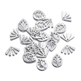 40Pcs Raw Brass Fan Drops Charms Pendant DIY Jewelry Making