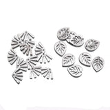 40Pcs Raw Brass Fan Drops Charms Pendant DIY Jewelry Making